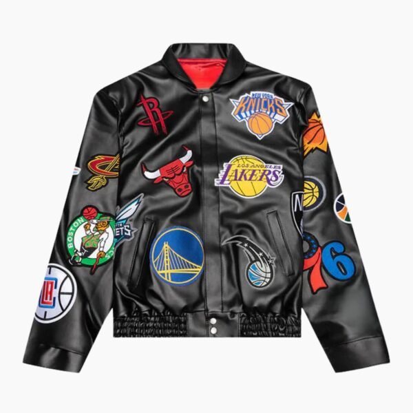 NBA Collage Leather Jacket