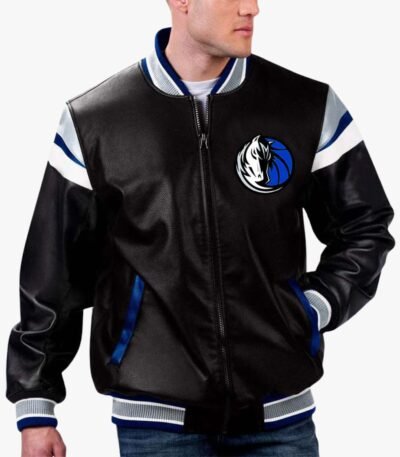 NBA Dallas Mavericks Varsity Leather Jacket