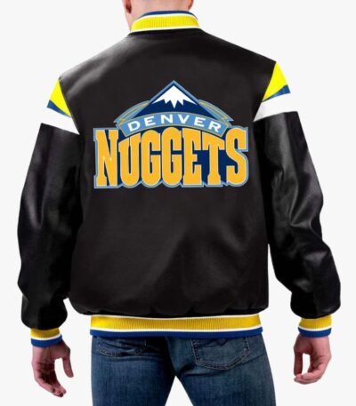 NBA Denver Nuggets Varsity Leather Jacket