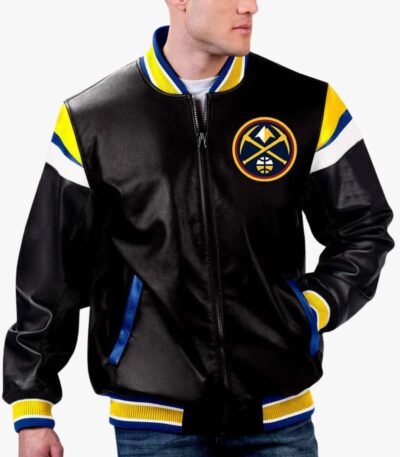 NBA Denver Nuggets Varsity Leather Jacket