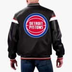 NBA Detroit Pistons Varsity Leather Jacket