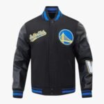 NBA Golden States Warriors Script Tail Men's Rib Wool Varsity