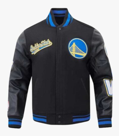 NBA Golden States Warriors Script Tail Men's Rib Wool Varsity