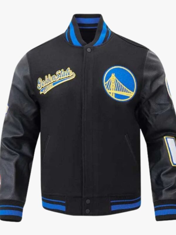 NBA Golden States Warriors Script Tail Men's Rib Wool Varsity