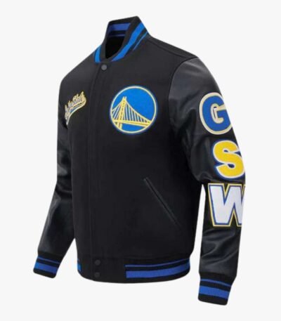 NBA Golden States Warriors Script Tail Men's Rib Wool Varsity