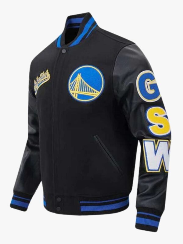 NBA Golden States Warriors Script Tail Men's Rib Wool Varsity