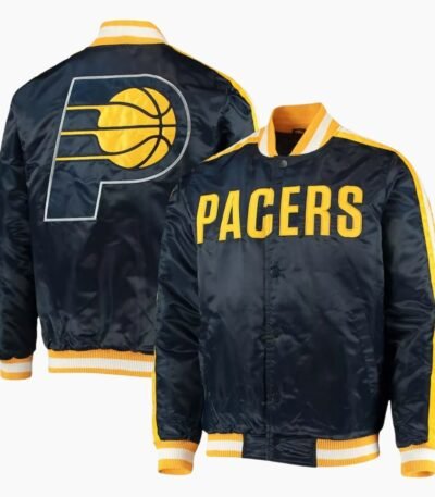 NBA Indiana Pacers The Offensive Varsity Satin Full Snap Jacket