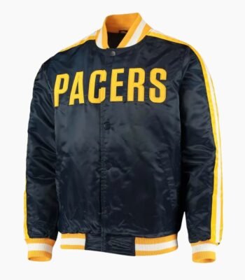 NBA Indiana Pacers The Offensive Varsity Satin Full Snap Jacket