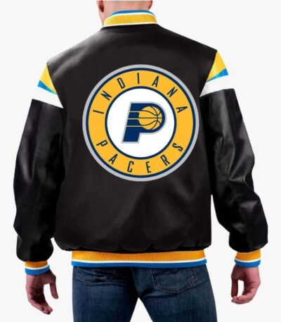 NBA Indiana Pacers Varsity Leather Jacket