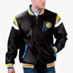 NBA Indiana Pacers Varsity Leather Jacket