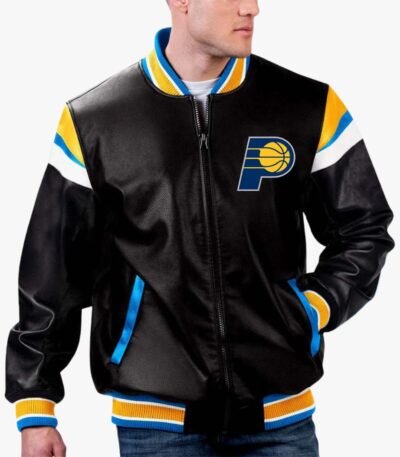 NBA Indiana Pacers Varsity Leather Jacket