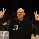 NBA Kareem Abdul Jabbar Captain 33 Letterman Leather Jacket