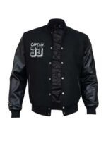 NBA Kareem Abdul Jabbar Captain 33 Letterman Leather Jacket