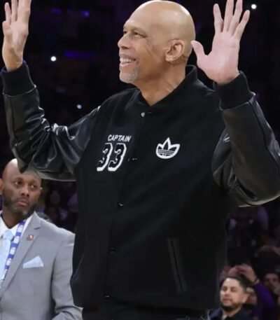 NBA Kareem Abdul Jabbar Captain 33 Letterman Leather Jacket