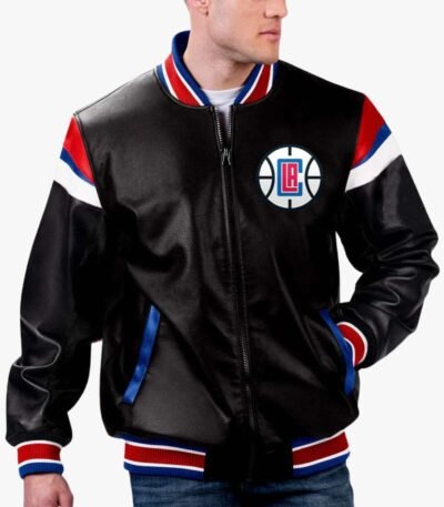 NBA LA Clippers Starter Varsity Leather Jacket