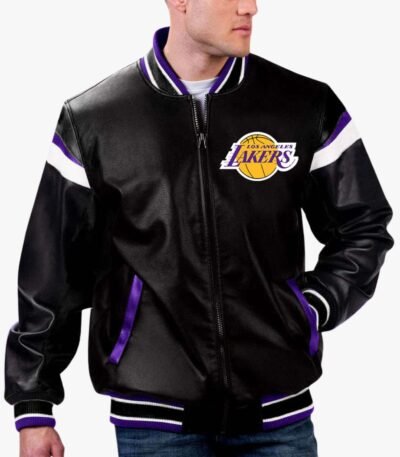NBA Los Angeles Lakers Varsity Leather Jacket