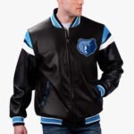NBA Memphis Grizzlies Varsity Leather Jacket