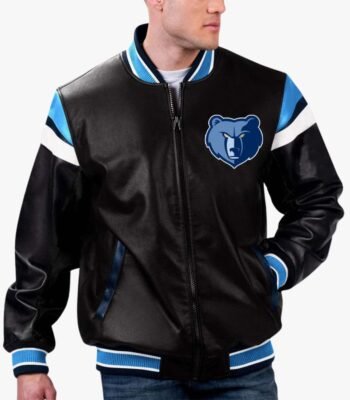 NBA Memphis Grizzlies Varsity Leather Jacket