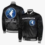 NBA Men's Minnesota Timberwolves Black City Edition Satin Jacket