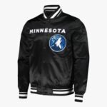 NBA Men's Minnesota Timberwolves Black City Edition Satin Jacket