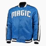 NBA Men's Orlando Magic Blue The Offensive Varsity Satin Full Snap Jacket