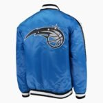 NBA Men's Orlando Magic Blue The Offensive Varsity Satin Full Snap Jacket