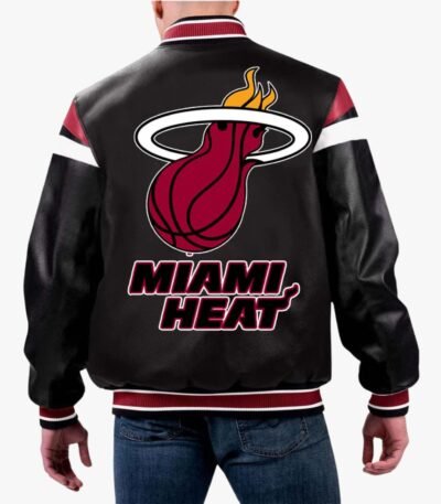 NBA Miami Heat Varsity Leather Jacket