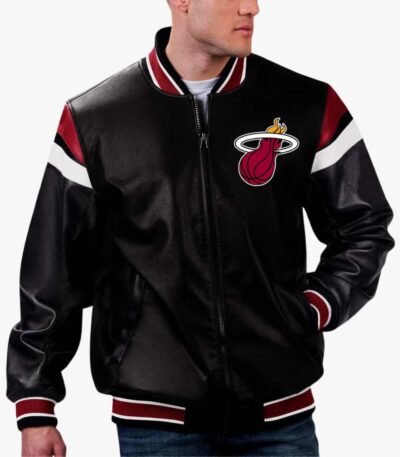 NBA Miami Heat Varsity Leather Jacket