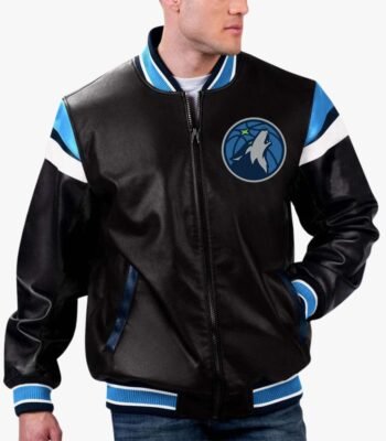 NBA Minnesota Timberwolves Varsity Leather Jacket