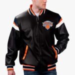 NBA New York Knicks Varsity Leather Jacket