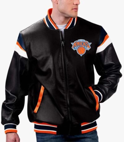 NBA New York Knicks Varsity Leather Jacket