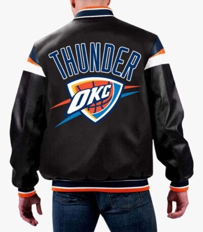 NBA Oklahoma City Thunder Varsity Leather Jacket