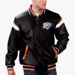NBA Oklahoma City Thunder Varsity Leather Jacket