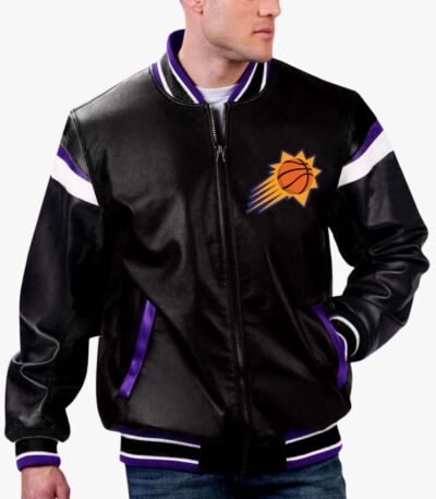 NBA Phoenix Suns Varsity Leather Jacket