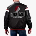 NBA Portland Trail Blazers Varsity Leather Jacket