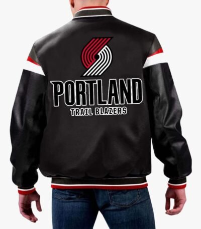 NBA Portland Trail Blazers Varsity Leather Jacket