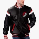 NBA Portland Trail Blazers Varsity Leather Jacket