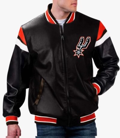 NBA San Antonio Spurs Varsity Leather Jacket