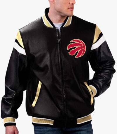 NBA Toronto Raptors Varsity Leather Jacket