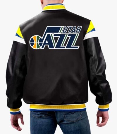 NBA Utah Jazz Varsity Leather Jacket