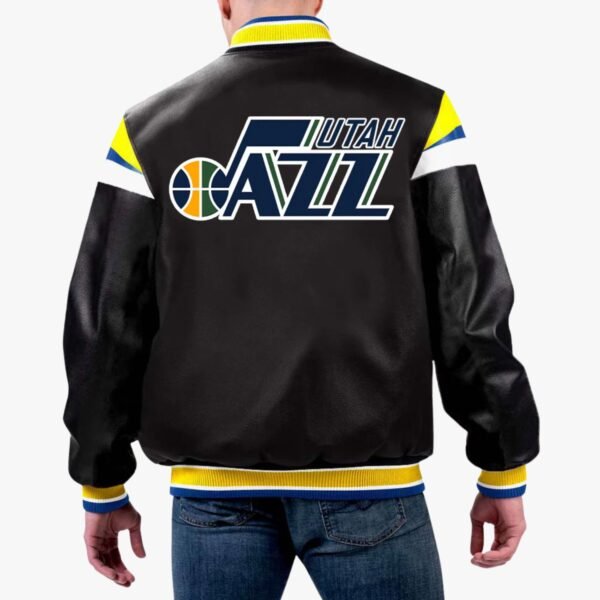 NBA Utah Jazz Varsity Leather Jacket