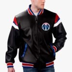 NBA Washington Wizards Varsity Leather Jacket