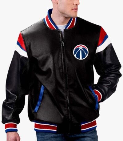 NBA Washington Wizards Varsity Leather Jacket