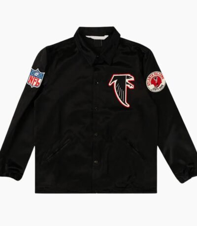 NFL Atlanta Falcons Black Satin Windbreaker
