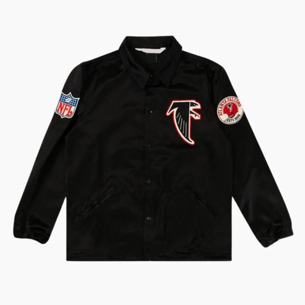 NFL Atlanta Falcons Black Satin Windbreaker