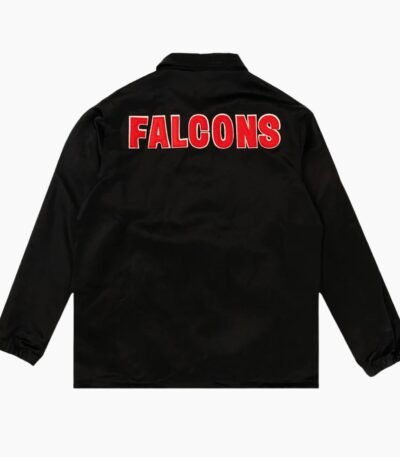 NFL Atlanta Falcons Black Satin Windbreaker