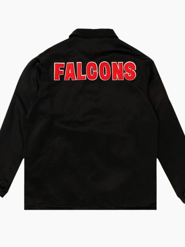 NFL Atlanta Falcons Black Satin Windbreaker