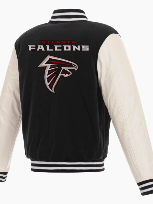 NFL Atlanta Falcons Letterman White and Black Jacket