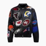 NFL Black Collage Leather Jacket