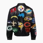 NFL Black Collage Leather Jacket